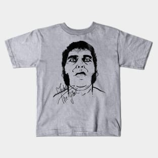 Vintage Andre The Giant Signature Kids T-Shirt